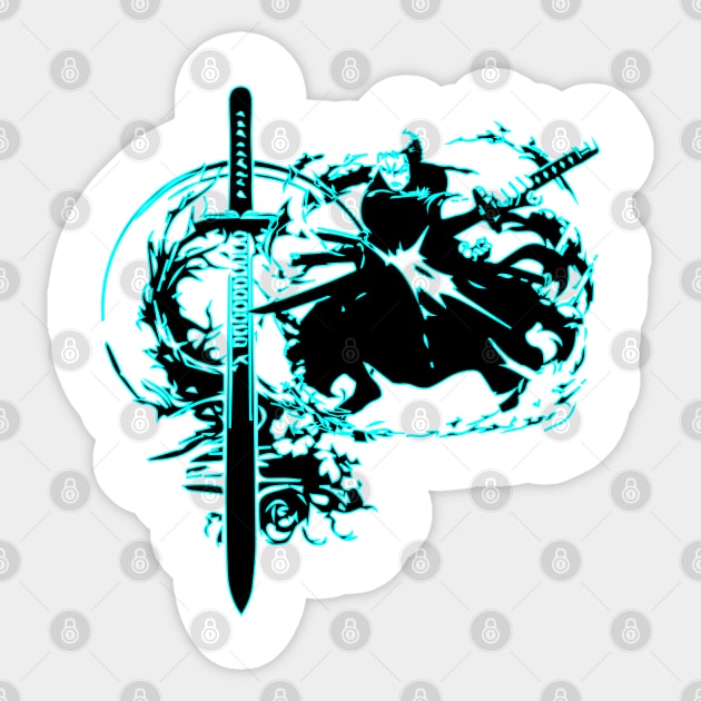 swords roronoa zoro anime samurai one piece gift Sticker by Mirak-store 